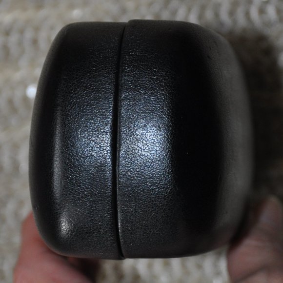 Balmain Paris Black Leather Hard Clamshell Sunglasses Case - Picture 5 of 7